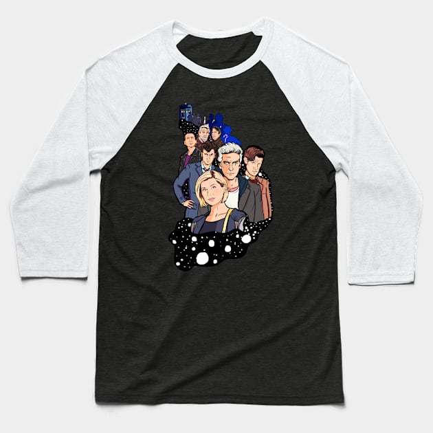 The Doctor 2.0 Baseball T-Shirt by MonicaLaraArt